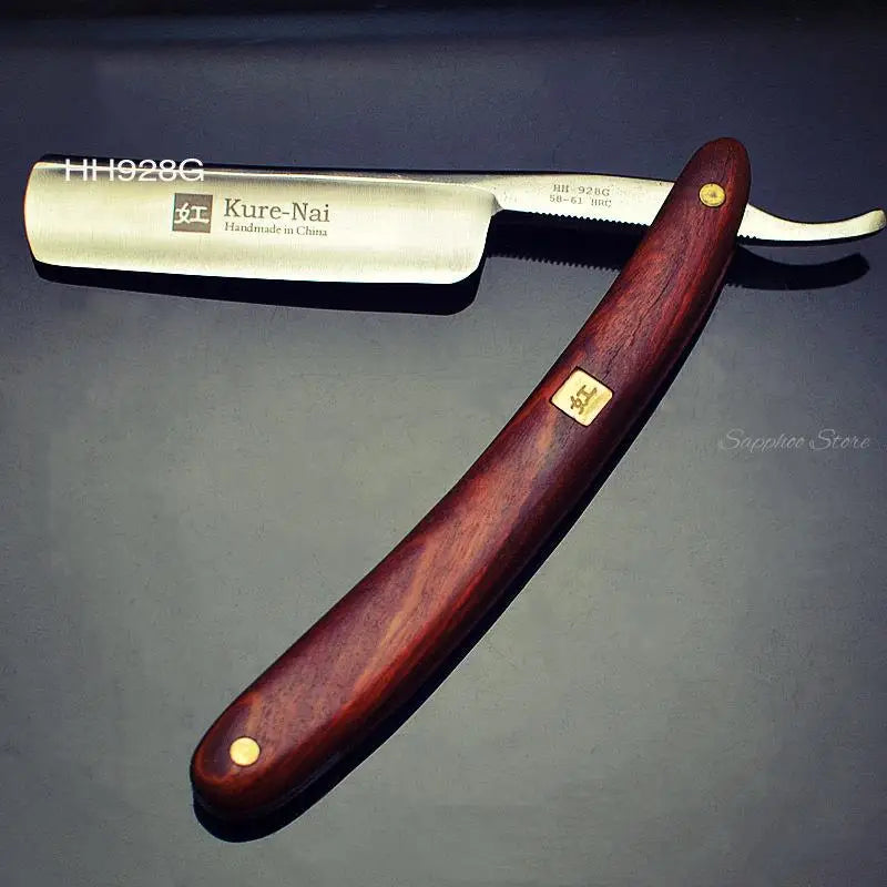 S45C Carbon Steel Straight Razor Barber Shop Sandalwood Handle Razors For Male Shaving Knife men's Safety Shaver Razors G1120