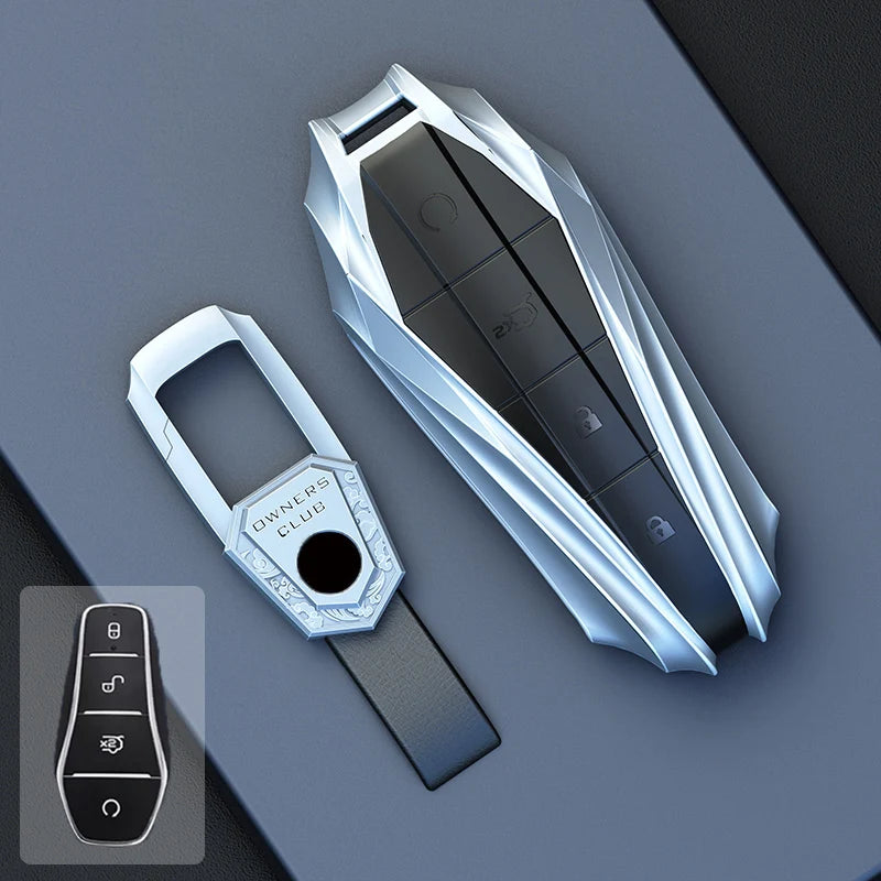 Car Zinc Alloy Key Case For BYD Atto 3 Han EV Dolphin Durable Second Song Pro Tang Dm QIn PLUS MAX Yuan Key Holder Cover Chain