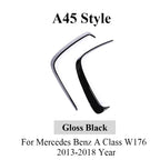 Rear Bumper Canard For Mercedes Benz A Class W176 Air Vent A45 Sport Splitter Spoiler Flap Cover 2013-2018 Black AMG Line Only