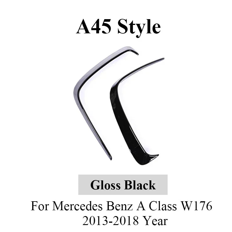 Rear Bumper Canard For Mercedes Benz A Class W176 Air Vent A45 Sport Splitter Spoiler Flap Cover 2013-2018 Black AMG Line Only