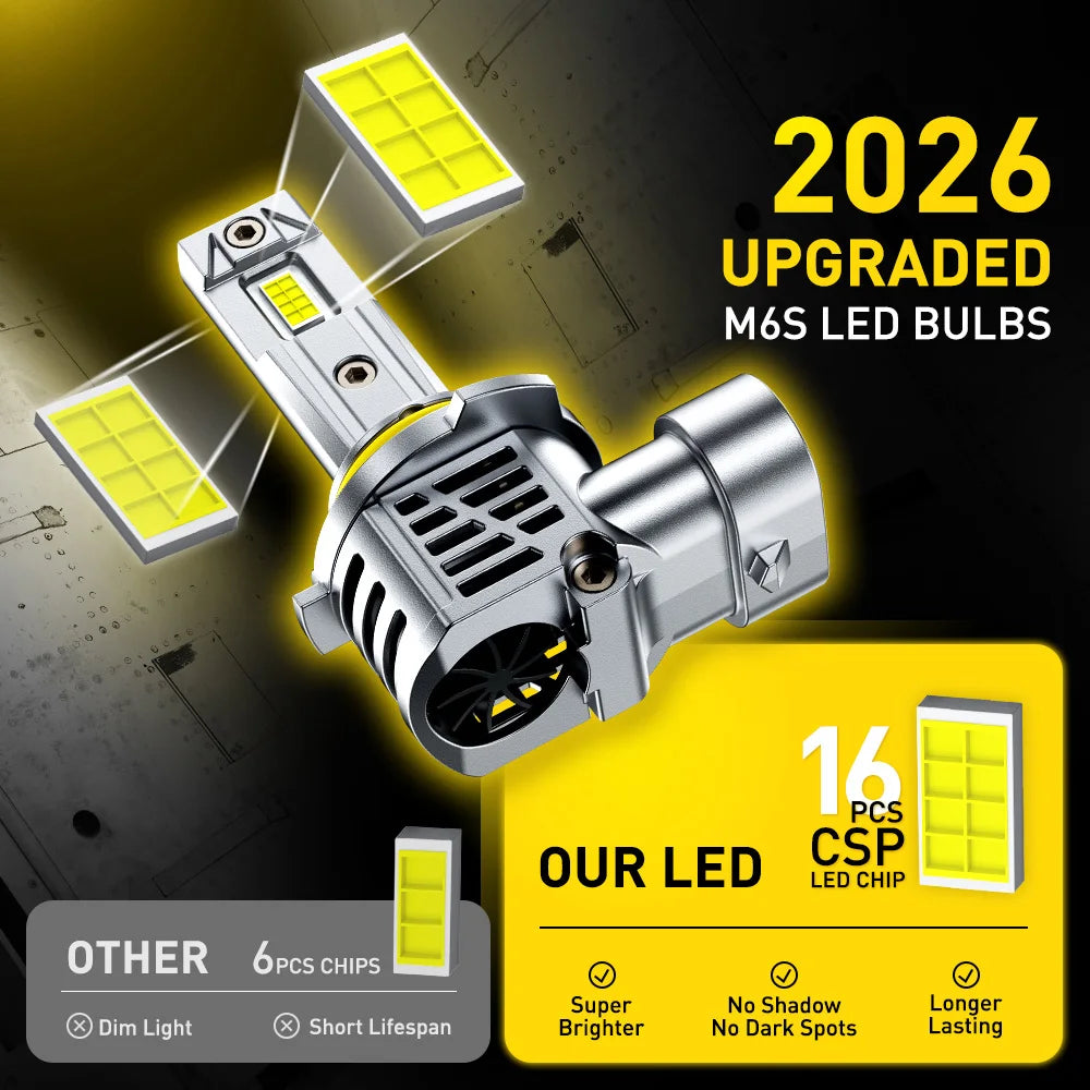 AUXITO 9005/HB3 LED headlight bulbs kit, 2pcs, 12V white, Canbus 70W 30000lm