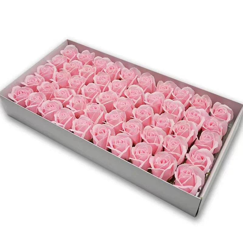50pcs/lot Artificial Flower Roses Heads Dia4.5cm Beauty Wedding Valentine's Day Gift Roses Bouquet Home Party Decoration Flowers