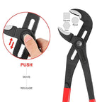 Quick-Release Water Pump Pliers Straight Jaw Groove Joint Adjustable Plumbing Pliers 7/10/16 in