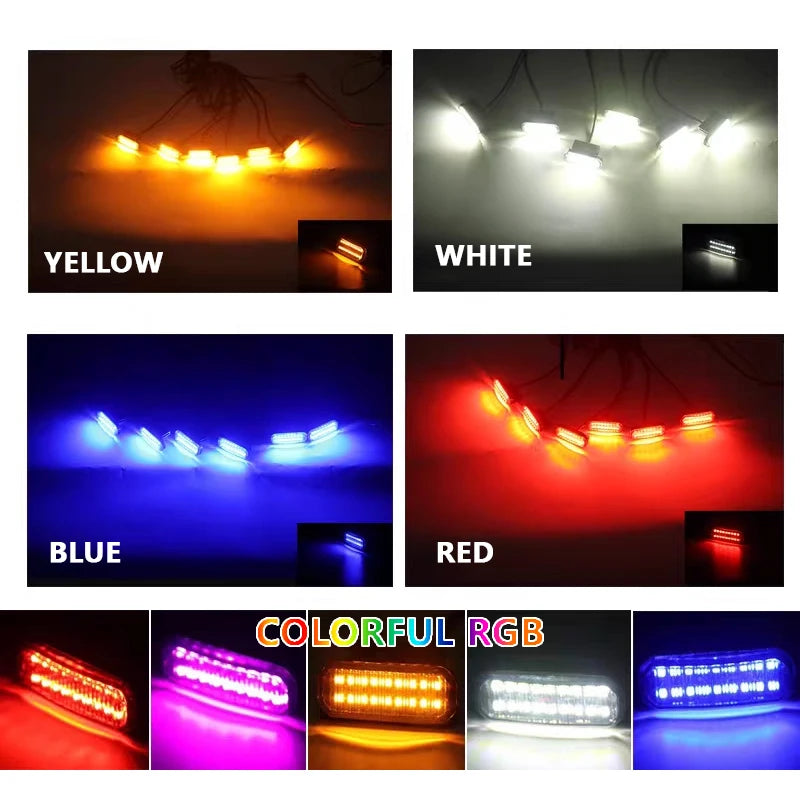 For GMC Sierra Center Front Grille Small Amber Light Front Grille Lights Daytime Running Warning Light
