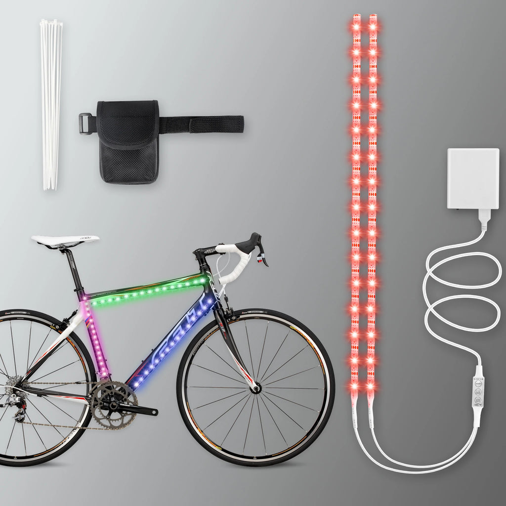 Bicycle RGB strip lights are suitable for night riding, camping riding, and outdoor cycling. Night riding is both fun and safe