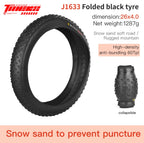 TANKE Anti Puncture Snow Beach Bicycle Tire MTB Bicycle Anti-Slip Fat Tire 20X4.0 24X4.0 26X4.0 Puncture Resistant Tire winter