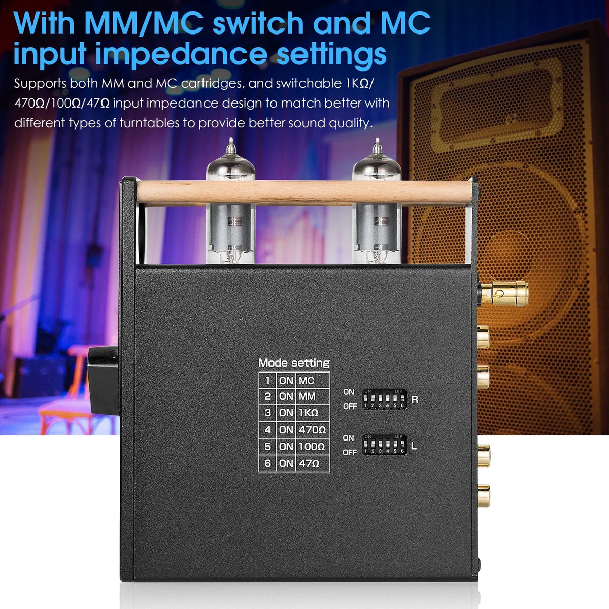 Douk Audio Vacuum Tube Phono Preamp MM/MC Turntable Stereo Desktop Pre-Amplifier Headphone Amp