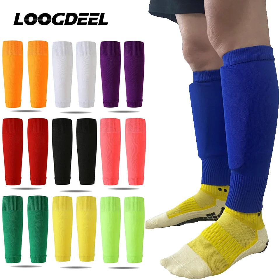 Loogdeel 1Pair Professional Soccer Socks Running Football Basketball Leg Guard Board Covers Breathable Calf Compression Sleeves
