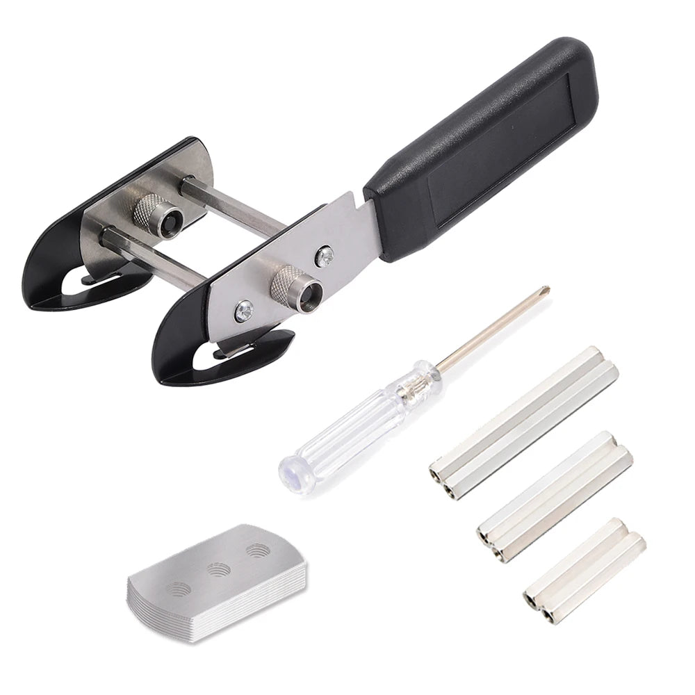 EHDIS Dual-Blades Vinyl Cutter With 4-Width Spacer Strip Cutting Knife Carbon Fiber Wrap Film Wallpaper Styling Slitting Tool