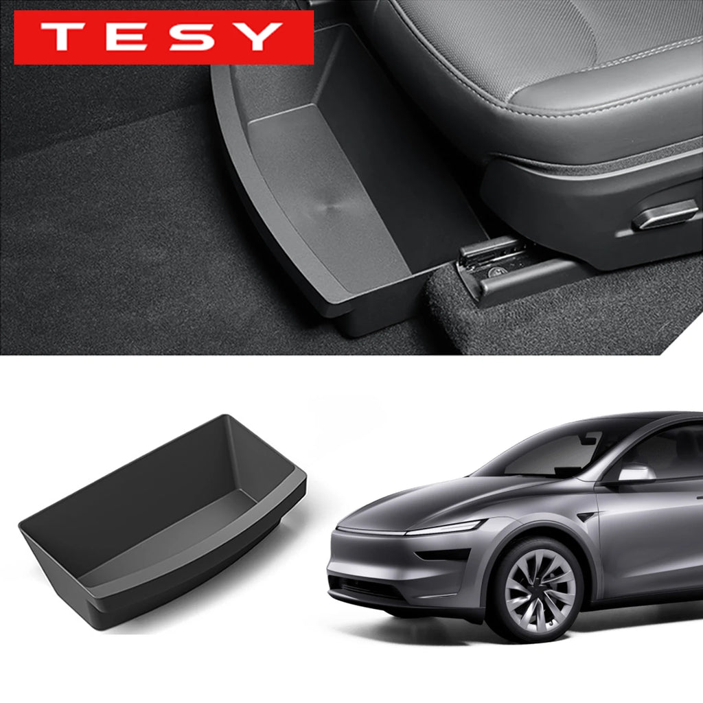 For Tesla New Model Y 2025 Launch Juniper Front Seats Under Seat drawer TPE Storage Box
