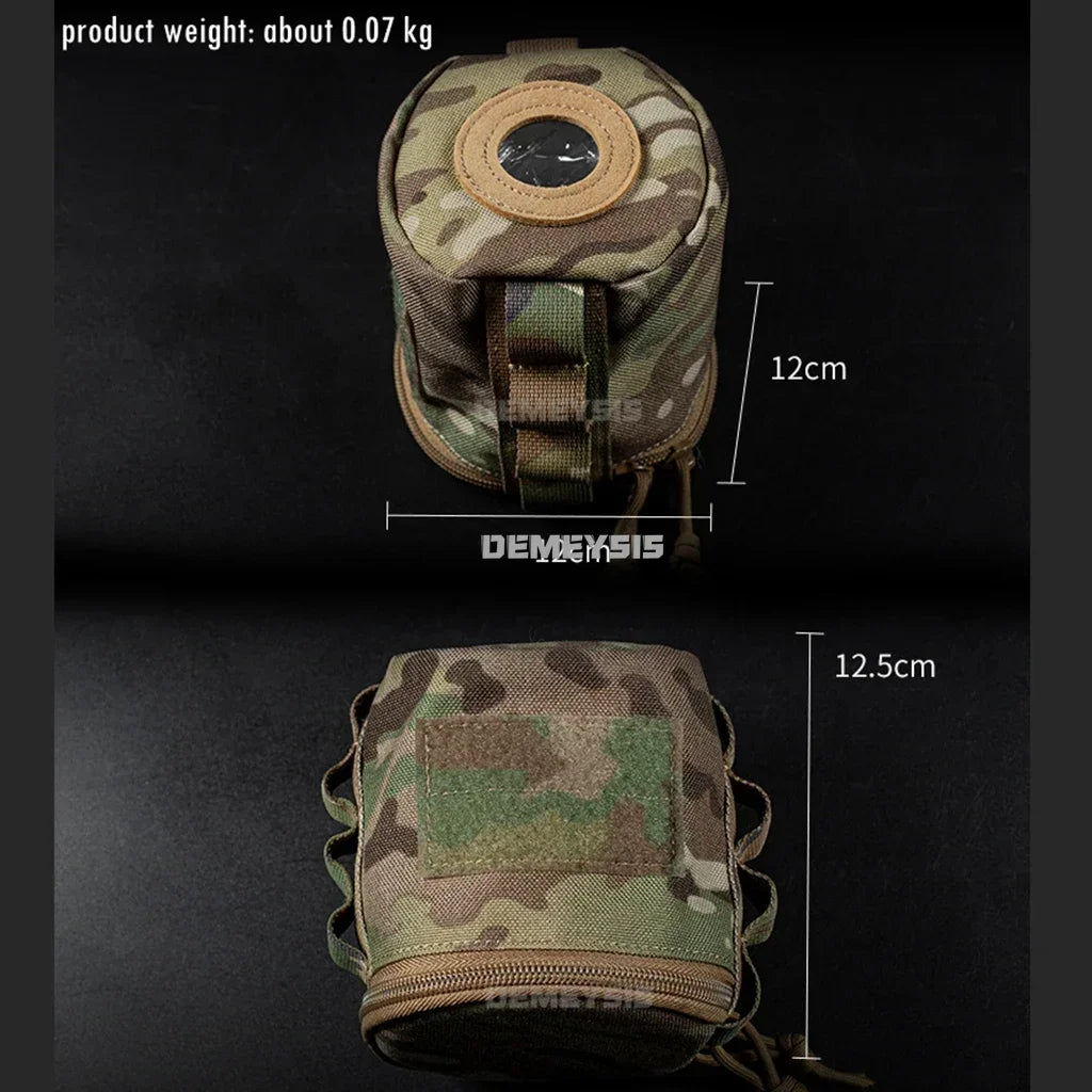 Portable Toilet Paper Roll Holder MOLLE Pouch for Hiking Camping, Black/Camo/Tan