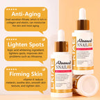 Advanced Snail Mucin Power Essence, Brightening and Firming Skin Serum, Reduce Wrinkles, Dry Lines, Dark Spots, With Collagen