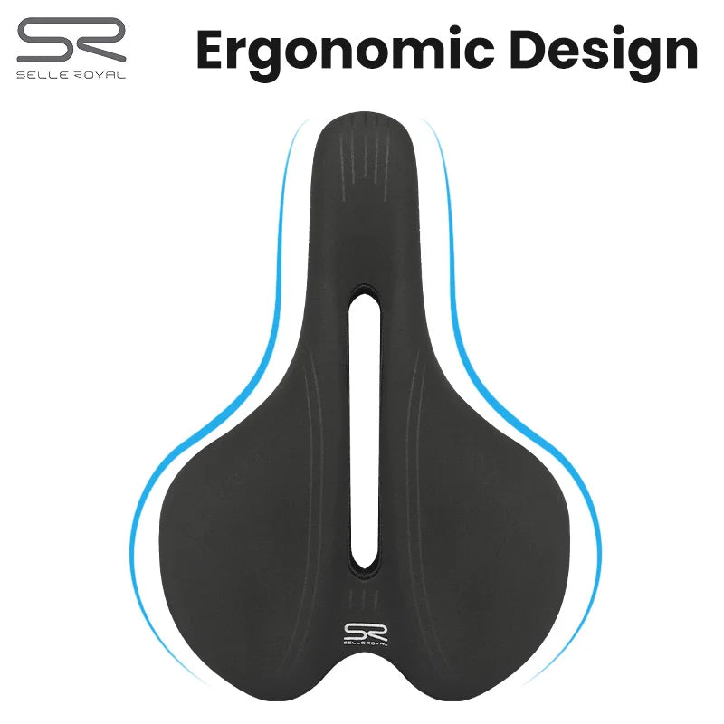 Bicycle Saddle PU Leather Soft Gel Cushion Breathable Shockproof MTB Road Bike Seat