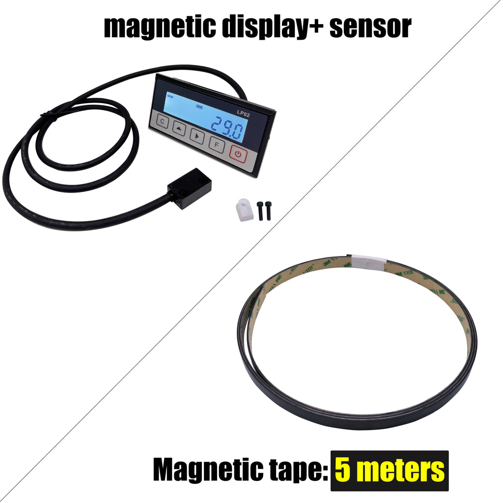 LP02 Magnetic Scale DRO Display Integrated Embedded Magnet Measurement System Magnetic Tape with Stain Belt Profile Woodworking