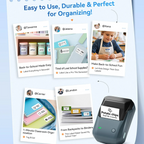 NIIMBOT B1 Bluetooth thermal label printer 2 inch portable sticker maker with tapes