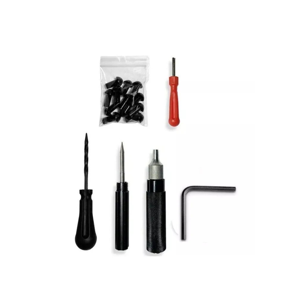 17PCS Outer Tire Puncture Repair Kit Mushroom Plug Tool Motorcycle Scooter Bike Car Motorcycle Tire Repair Plug Tool
