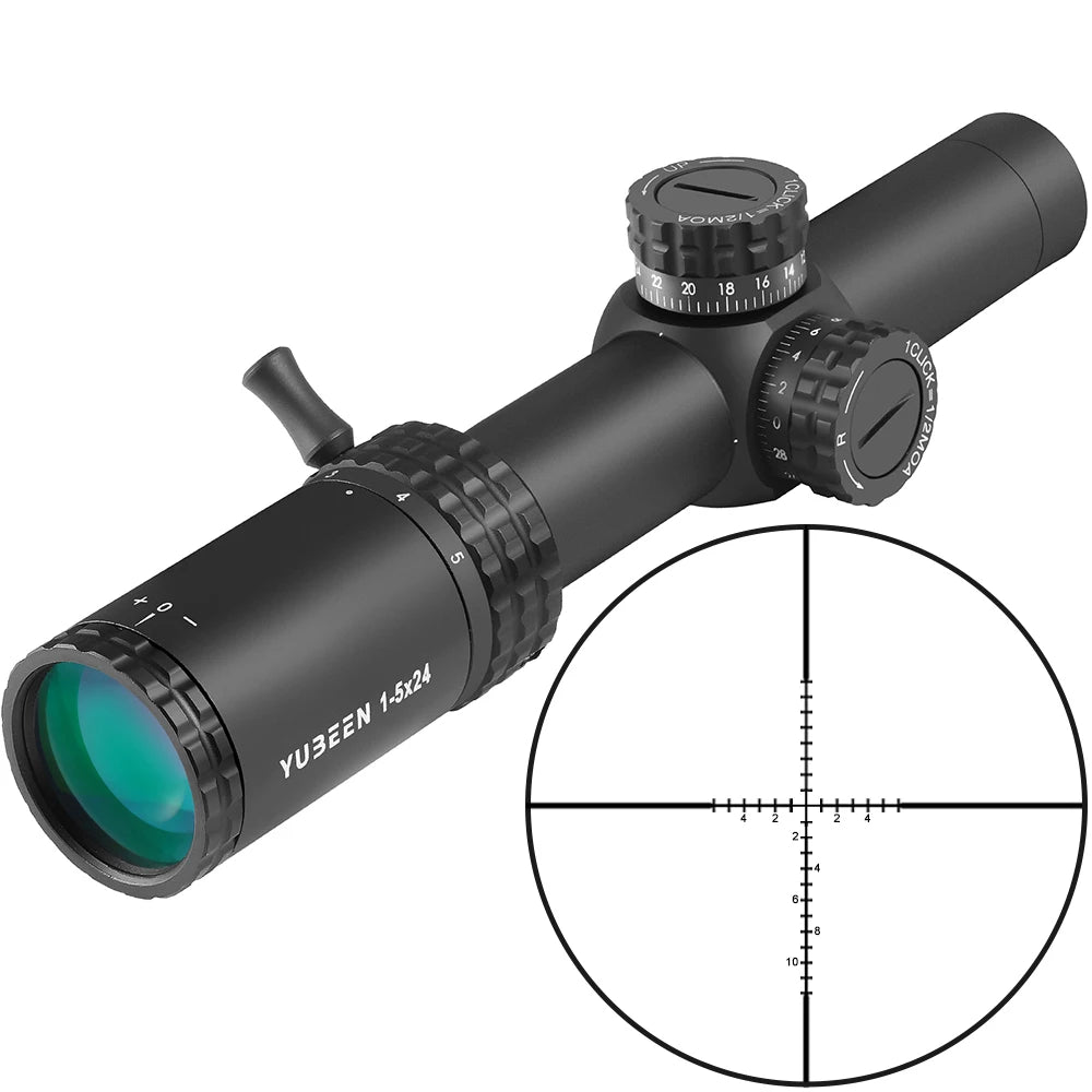 1-5x24 LPVO Rifle Scope SFP Reticle, with/without Illumination, 11mm/20mm Mount