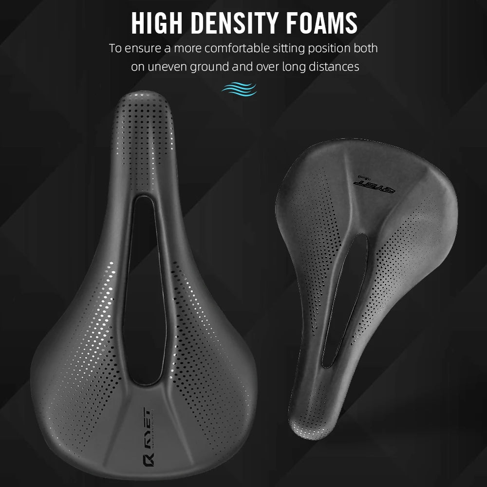 RYET 3D Printed Bike Carbon Saddle 140mm 142mm Super Light Road MTB Racing EVA Saddles Bicycle Seat Cushion Cycling Seating Part