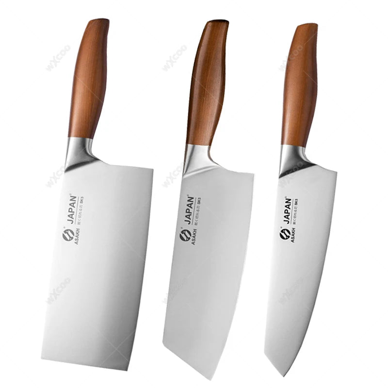 WXCOO Japanese Kitchen Knives Stainless Steel Professional Chef Knife Fish Fillet Meat Cleaver Slicing Knife Cooking Tools
