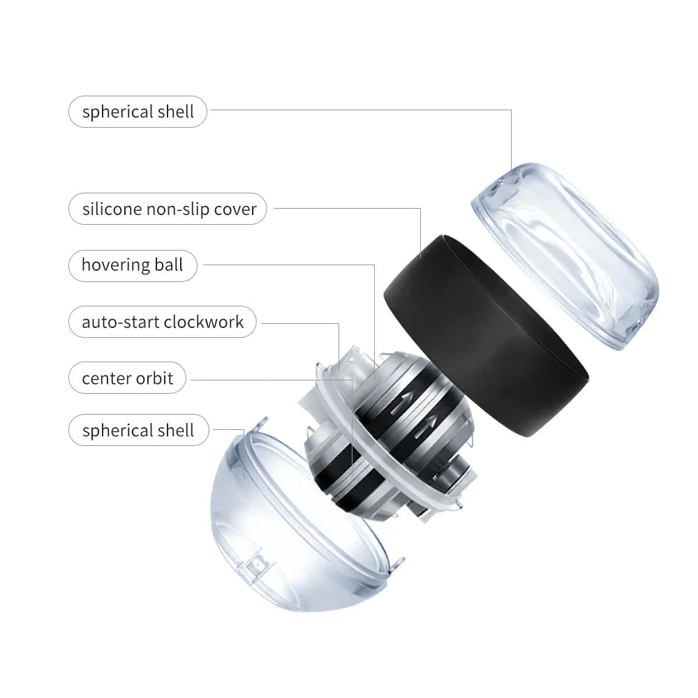Self-Starting Wrist Ball-Lightweight Portable Silent Stress Relief Tool for Daily Use Non-Slip Hand Trainer for Office/Gym/Home
