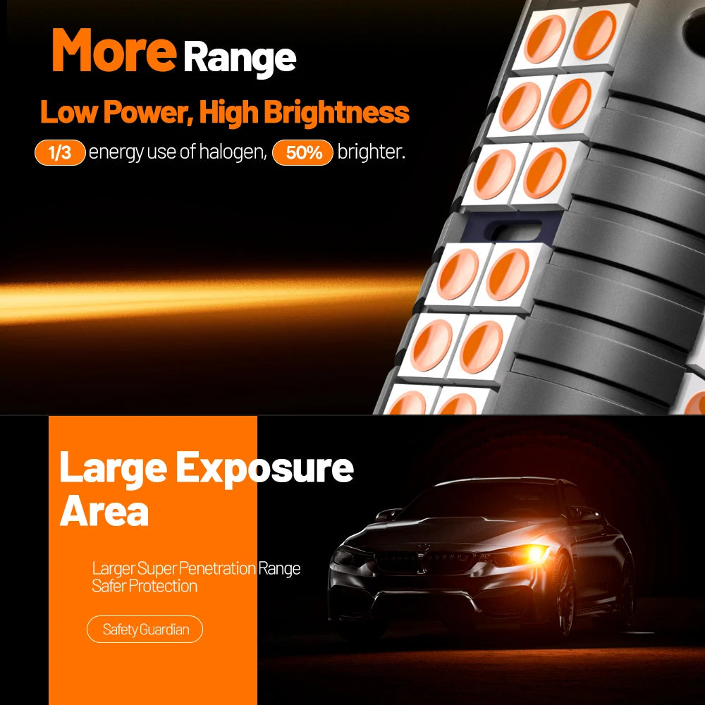 2pcs LED Turn Signal Light Blub Lamp WY21W T20 7440A For Honda Accord 7 10 Civic CR-V 1 2 3 4 Fit CR-Z FR-V HR-V Insight Legend