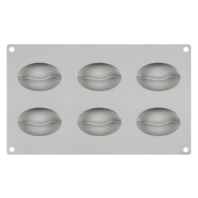 DIY Coffee Bean 6 Forms Mousse Cake Mold Silicone Pastry Molds for Baking French Dessert Cake Decorating Tools