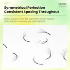 Yelix Smaller Spacing 4D W Shape Eyelash Extension Narrow 4D Lashes Natural Soft Premade Volume Fan Lashes Hand Premium Lashes