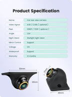 AHD 1920x1080P Car Rear View Camera 170 Fisheye Lens Full HD Night Vision Vehicle Reversing Front Cameras Aviation Head Wiring