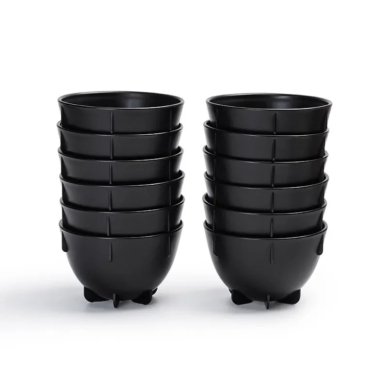 6pcs Coffee Cup Measuring Bowl 200ml/7oz Large Capacity Stackable PP Anti-Shatter Reduced Coffee Evaluation Bowl Barista Tools