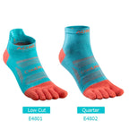 AONIJIE 3 Pairs Five Toe Running Socks Low Cut Coolmax Nylon Lycra, Sizes S- L