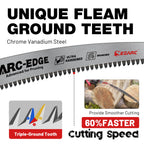 EZARC 12 Inch Wood Pruning Reciprocating Saw Blades, 300mm Japanese Teeth Saw Blades 6TPI Arc Edge for Tree Trimming
