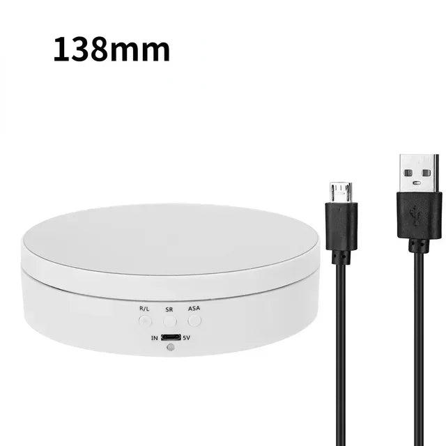 Motorized Rotating Display Stand,360 Degree Electronic Turntable Display Stand,Jewelry,Watch,3D Models(Does not contain battery)
