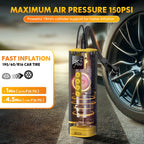 CARSUN Car Tire Air Pump Mini Air Compressor Portable Wired Inflator For Car Motorcycle Bicycle With Extended Power Cord