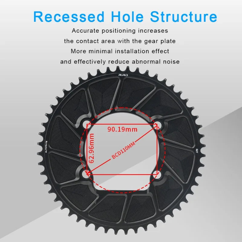 RIRO 110 BCD bike Chainring 46T 48T 50T 52T 54T 56T 58T Road Bicycle Chainwheel 9/10/11/12S for SHIMANO R7000 R8000 R9100