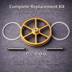 Brass Idler Wheel Drive Component for Lenco L75 / L78 Turntables, Precision Shaft, Complete Replacement Kit with Rubber Tires