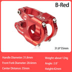 CNC MTB Stem 31.8 Ultralight Handlebar Stem 35mm Aluminum Alloy Road Mountain Bike Bridge Cycling Short Stem Bicycle Accessories