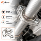 Eplus Car Motorcycle Exhaust pipe Muffler Flange Joint Kit Universal 2 Holes 304 Stainless Steel 51MM 63MM 76MM