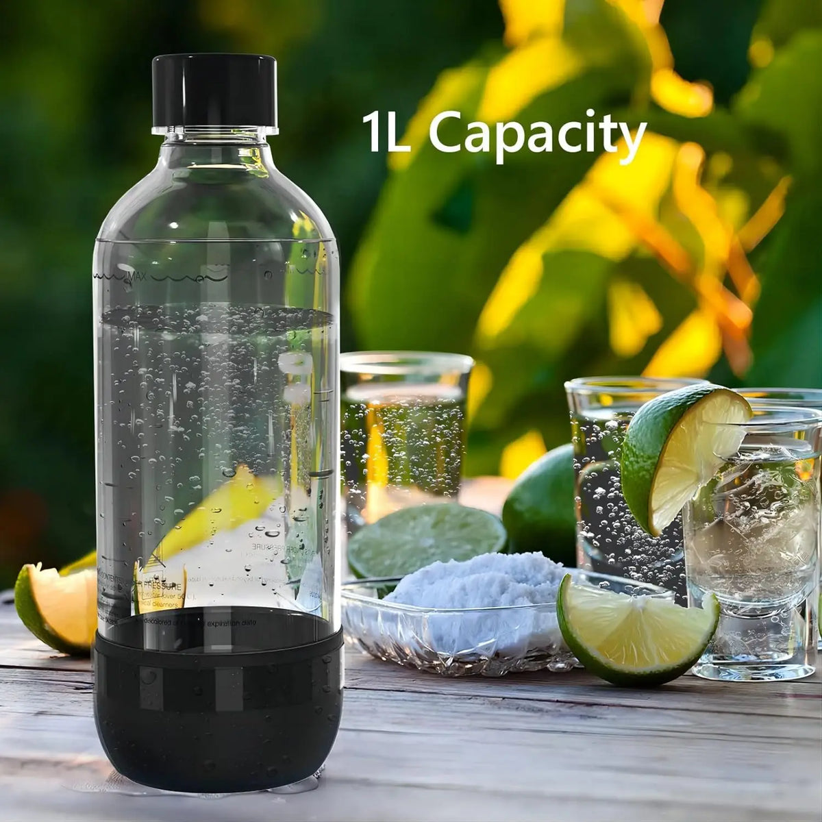 1L White PET Soda Carbonating Bottle - Ideal for Carbonated Beverages and Bottled Drinks