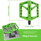 BUCKLOS Pedals DU Bearing Bicycle Pedal Platform Ultralight Nylon Road Mountain Bike Pedal Non-slip MTB Flat Pedals Bicycle Part