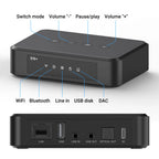 Arylic S10+ Wireless Music Streamer Bluetooth Audio Receiver 3.5mm AUX Multiroom