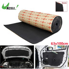Uxcell 200X50cm 5mm 8mm 10mm 10.76sqft Car Acoustic Foam Floor Tailgate Sound Insulation Deadener Mat Noise Reduction Pad Black