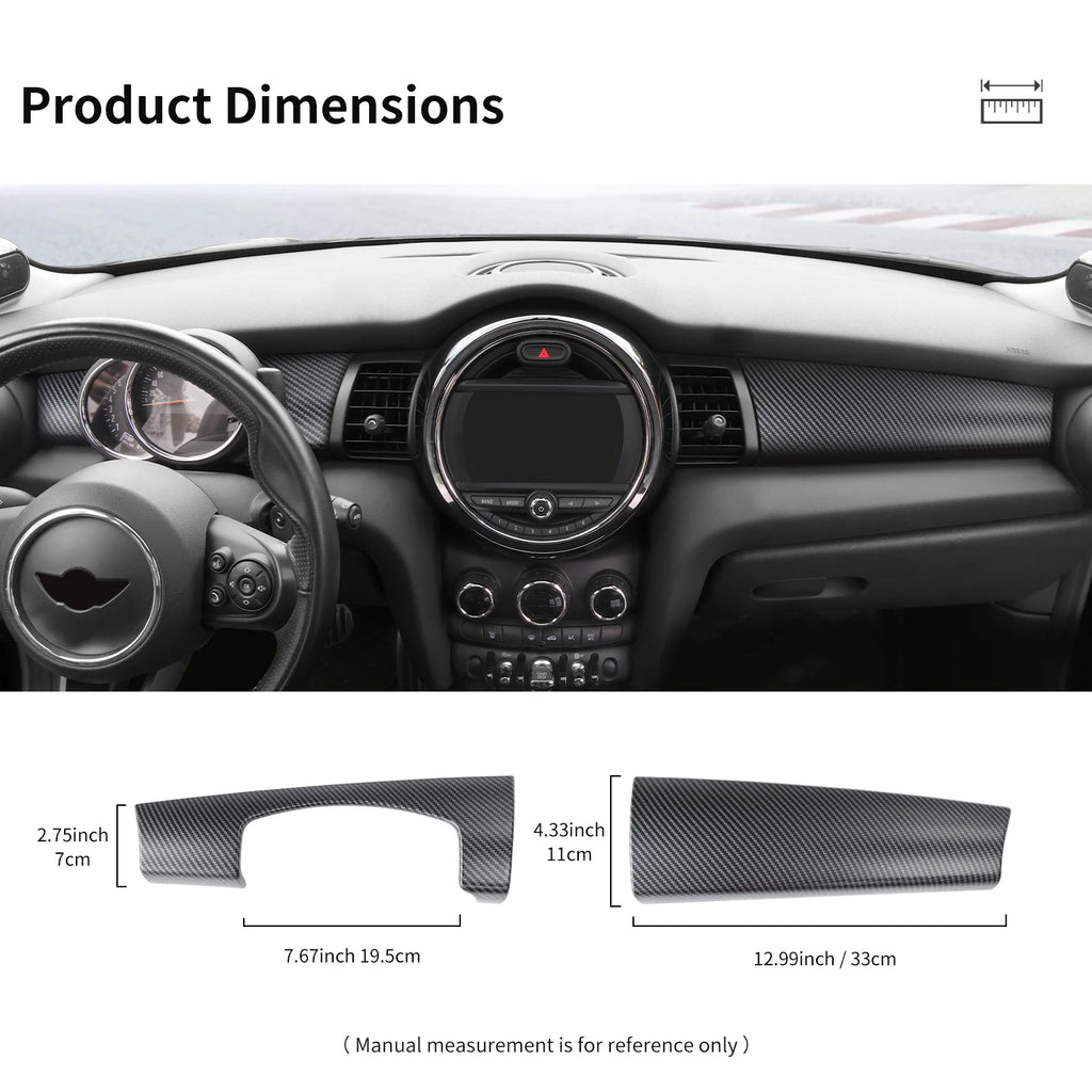 Center Console Decorative Shell Cover for Mini Cooper F55 F56 F57 2014-2021 ABS Leather