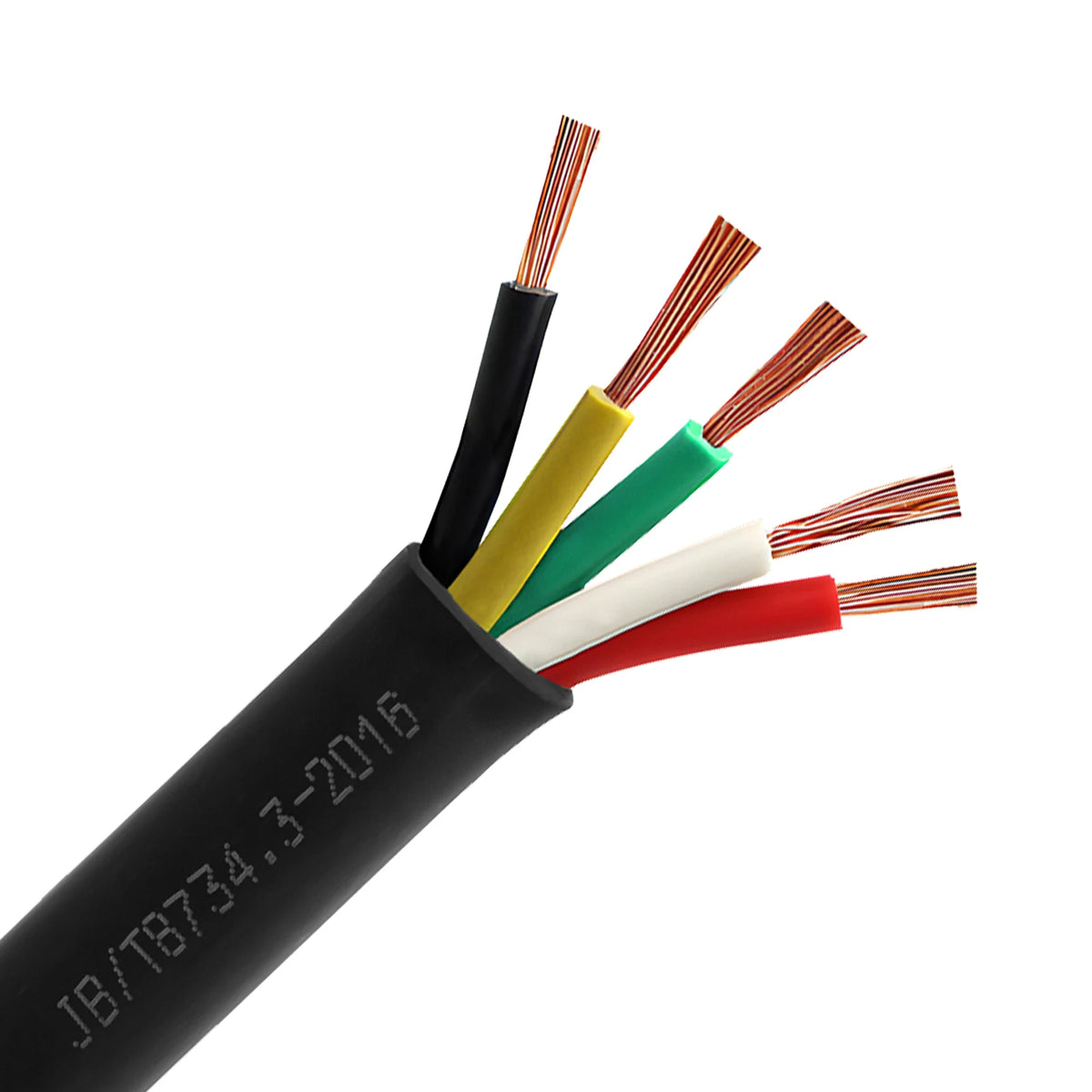 AOHEWEI 5M 5/7 Core Tool Cable Trailer Plug Socket Connector Black Jacket Copper Wire Audio 12V for Caravan Truck Industy