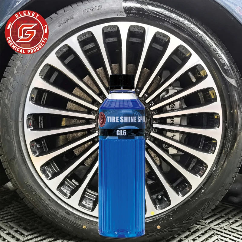 Black Wet Look Tire Shine Dressing -Automotive Clear Coat Tire Dressing for Glossy Wet Tire Look, Vinyl & Plastic, with UV