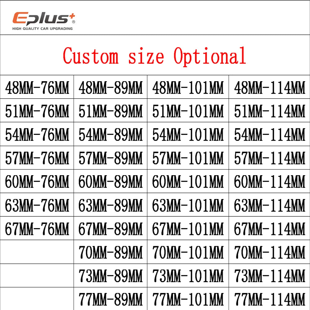 Universal Glossy Carbon Fiber Car Muffler Tip Exhaust System Pipe Mufflers Nozzle Straight stainless steel Black