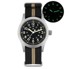 Militado Ml05 Vintage Field Watch VH31 Sweep Second Quartz Movement Sapphire Crystal High Clear AR Coating Luminous 38Mm Watches