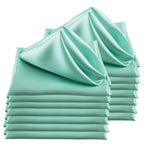 50pc Square 30x30cm Satin Elegant Satin Napkins Perfect For Wedding Graduation & Dinner Parties Restaurant Coffee/Cake Tea Towel