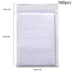 100Pcs White Bubble Envelopes With Bubble Buffering And AntiCollision SelfAdhesive Sealing Strips For Express Packaging