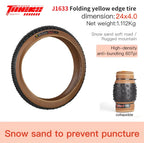 TANKE Anti Puncture Snow Beach Bicycle Tire MTB Bicycle Anti-Slip Fat Tire 20X4.0 24X4.0 26X4.0 Puncture Resistant Tire winter