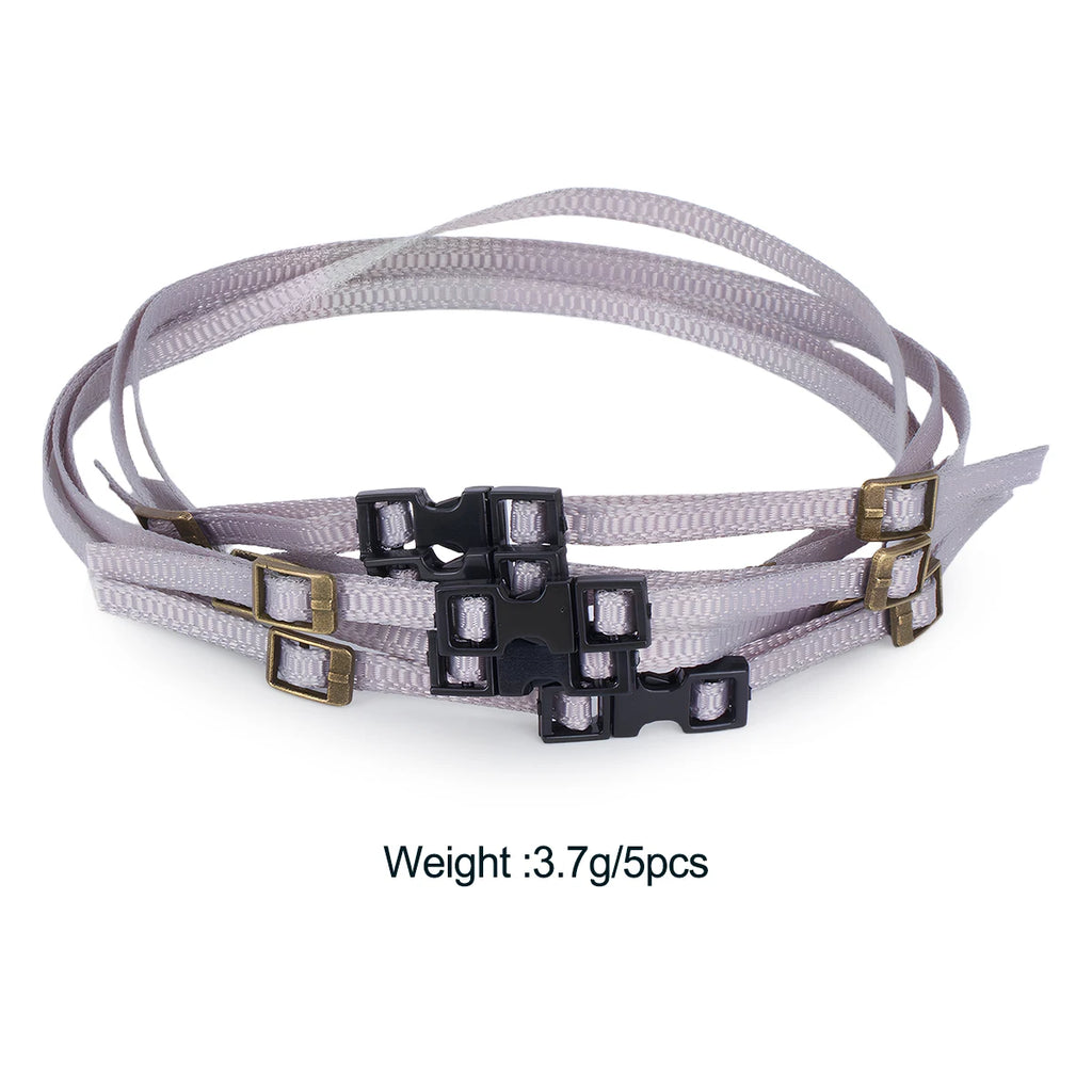5Pcs Luggage Rope Roof Rack Tie Down Straps Buckle Decorate Strap for 1/8 1/10 1/18 1/24 RC Crawler SCX10 TRX4 TRX6 YK4102 RGT
